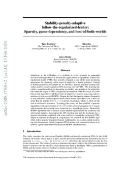 Stability-penalty-adaptive follow-the-regularized-leader: Sparsity,
  game-dependency, and best-of-both-worlds