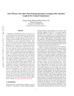 Zero-TPrune: Zero-Shot Token Pruning through Leveraging of the Attention
  Graph in Pre-Trained Transformers