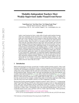 Modality-Independent Teachers Meet Weakly-Supervised Audio-Visual Event
  Parser