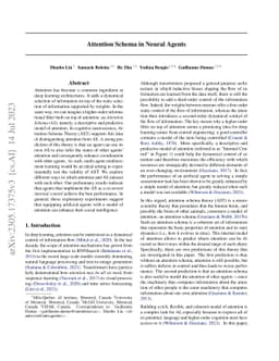 Attention Schema in Neural Agents
