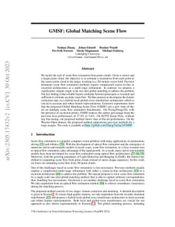 GMSF: Global Matching Scene Flow