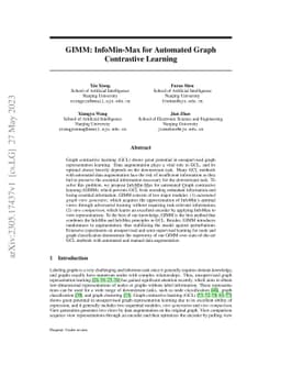 GIMM: InfoMin-Max for Automated Graph Contrastive Learning