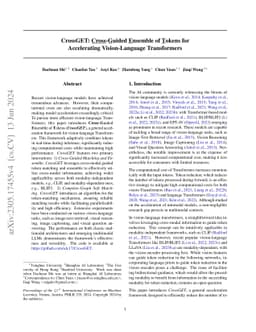 CrossGET: Cross-Guided Ensemble of Tokens for Accelerating
  Vision-Language Transformers