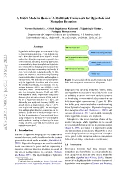 A Match Made in Heaven: A Multi-task Framework for Hyperbole and
  Metaphor Detection