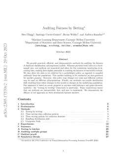 Auditing Fairness by Betting