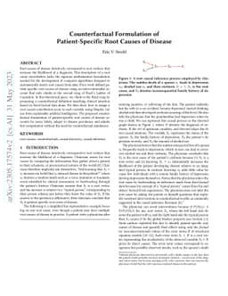 Counterfactual Formulation of Patient-Specific Root Causes of Disease