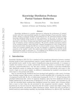 Knowledge Distillation Performs Partial Variance Reduction