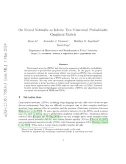 On Neural Networks as Infinite Tree-Structured Probabilistic Graphical Models