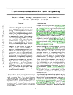 Graph Inductive Biases in Transformers without Message Passing