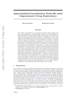 Approximation-Generalization Trade-offs under (Approximate) Group Equivariance