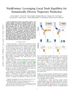 NashFormer: Leveraging Local Nash Equilibria for Semantically Diverse
  Trajectory Prediction