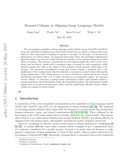 Reward Collapse in Aligning Large Language Models