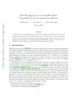 Pure-DP Aggregation in the Shuffle Model: Error-Optimal and
  Communication-Efficient