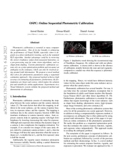 OSPC: Online Sequential Photometric Calibration