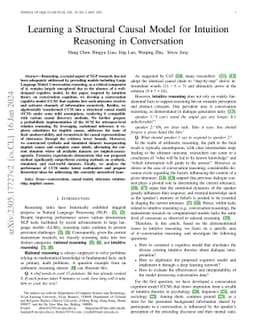 Learning a Structural Causal Model for Intuition Reasoning in
  Conversation