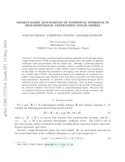 Moment-Based Adjustments of Statistical Inference in High-Dimensional
  Generalized Linear Models