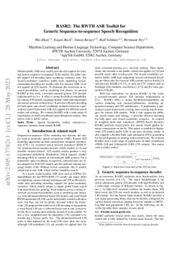 RASR2: The RWTH ASR Toolkit for Generic Sequence-to-sequence Speech
  Recognition