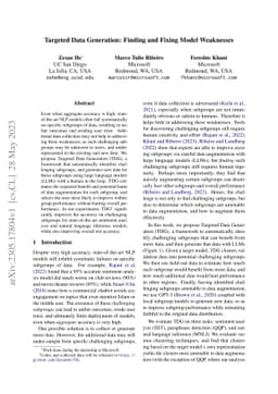 Targeted Data Generation: Finding and Fixing Model Weaknesses