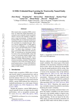 E-NER: Evidential Deep Learning for Trustworthy Named Entity Recognition