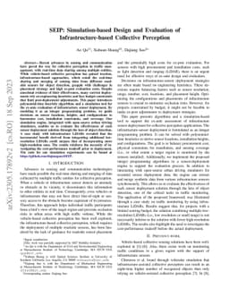 SEIP: Simulation-based Design and Evaluation of Infrastructure-based
  Collective Perception