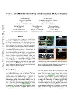 View-to-Label: Multi-View Consistency for Self-Supervised 3D Object
  Detection