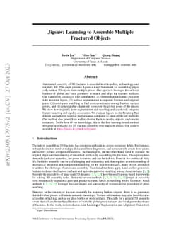 Jigsaw: Learning to Assemble Multiple Fractured Objects