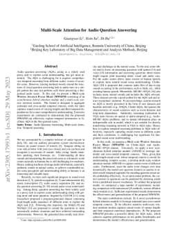 Multi-Scale Attention for Audio Question Answering