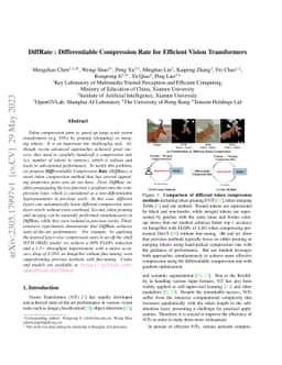 DiffRate : Differentiable Compression Rate for Efficient Vision
  Transformers