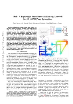 TReR: A Lightweight Transformer Re-Ranking Approach for 3D LiDAR Place
  Recognition