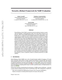 Towards a Robust Framework for NeRF Evaluation