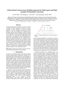 A Hierarchical Context-aware Modeling Approach for Multi-aspect and
  Multi-granular Pronunciation Assessment