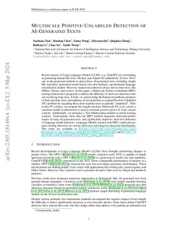 Multiscale Positive-Unlabeled Detection of AI-Generated Texts