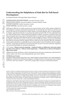 Understanding the Helpfulness of Stale Bot for Pull-based Development:
  An Empirical Study of 20 Large Open-Source Projects