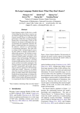 Do Large Language Models Know What They Don't Know?