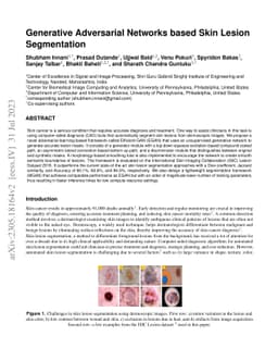 Generative Adversarial Networks based Skin Lesion Segmentation