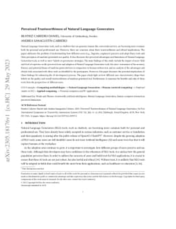 Perceived Trustworthiness of Natural Language Generators