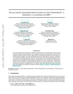 Pulse shape discrimination based on the Tempotron: a powerful classifier
  on GPU