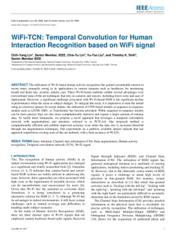 WiFi-TCN: Temporal Convolution for Human Interaction Recognition based
  on WiFi signal