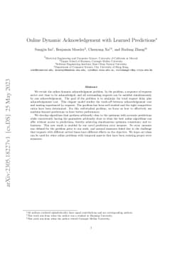 Online Dynamic Acknowledgement with Learned Predictions