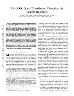 SR-OOD: Out-of-Distribution Detection via Sample Repairing