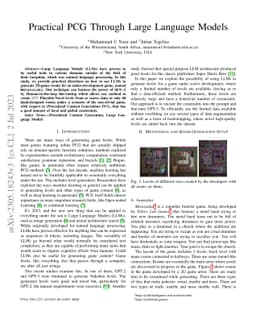 Practical PCG Through Large Language Models