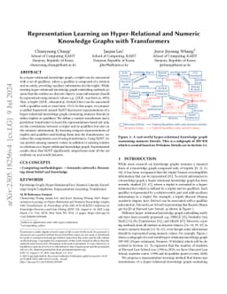 Representation Learning on Hyper-Relational and Numeric Knowledge Graphs
  with Transformers