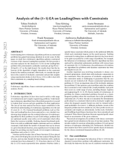 Analysis of the (1+1) EA on LeadingOnes with Constraints