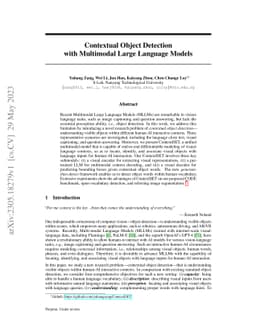 Contextual Object Detection with Multimodal Large Language Models