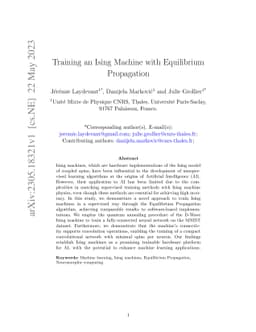 Training an Ising Machine with Equilibrium Propagation