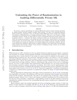 Unleashing the Power of Randomization in Auditing Differentially Private
  ML