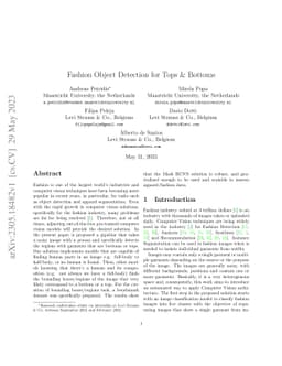 Fashion Object Detection for Tops & Bottoms