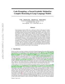 Code Prompting: a Neural Symbolic Method for Complex Reasoning in Large
  Language Models