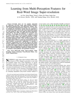 Learning from Multi-Perception Features for Real-Word Image
  Super-resolution