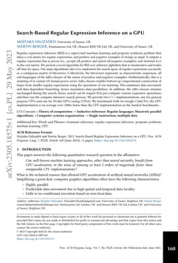 Search-Based Regular Expression Inference on a GPU